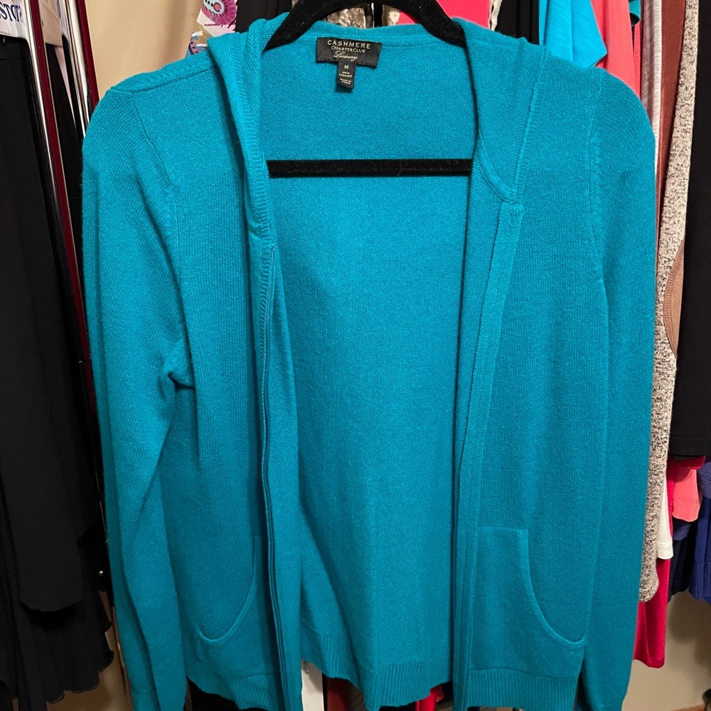 Charter Club cashmere sweater hoodie.